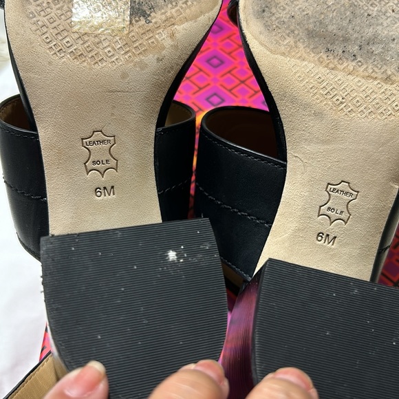 TORY BURCH EVERLY 65 MM SANDAL BLACK CALF LEATHER - Picture 9 of 9